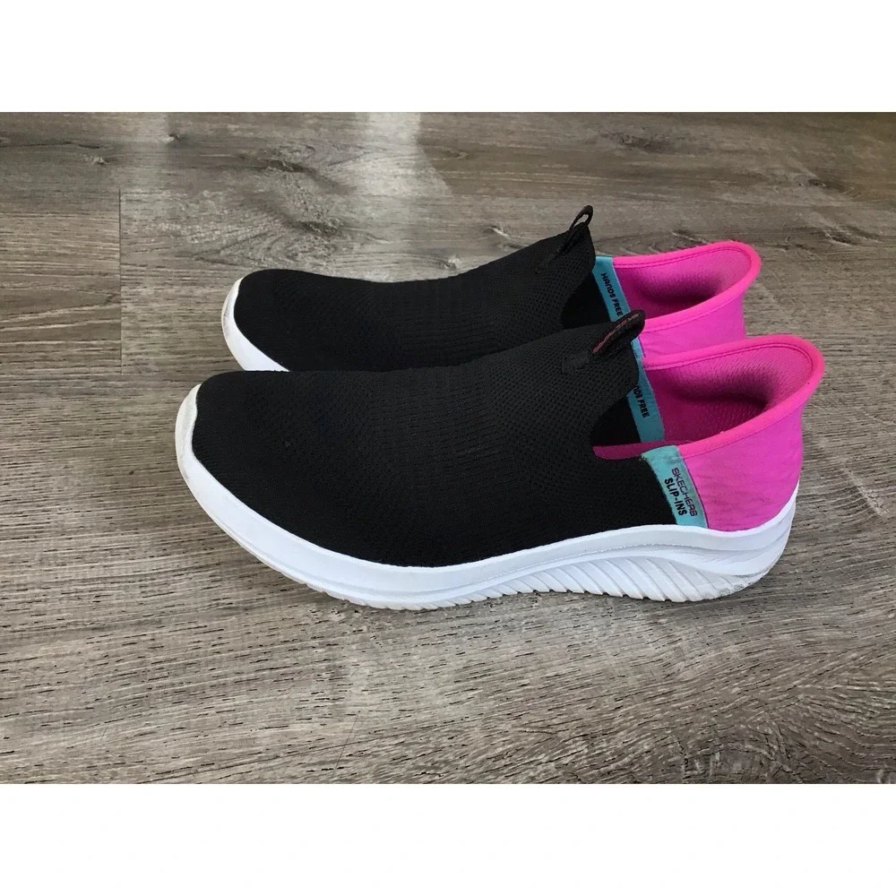Skechers Kids 5 Ultra Flex 3.0 Fresh Time Slip On Memory Foam Trainers Sneakers